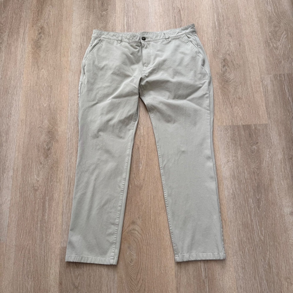 Mugsy Teddys Chino Pants Mens 40x34 Light Khaki Tan Stretch Cotton‎ Blend K6PNLK